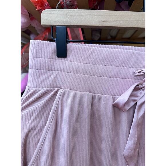 Victoria Secret Women’s Sweatpants Pjs Ribbed High Waisted Pink Bow Size Medium - Picture 4 of 8